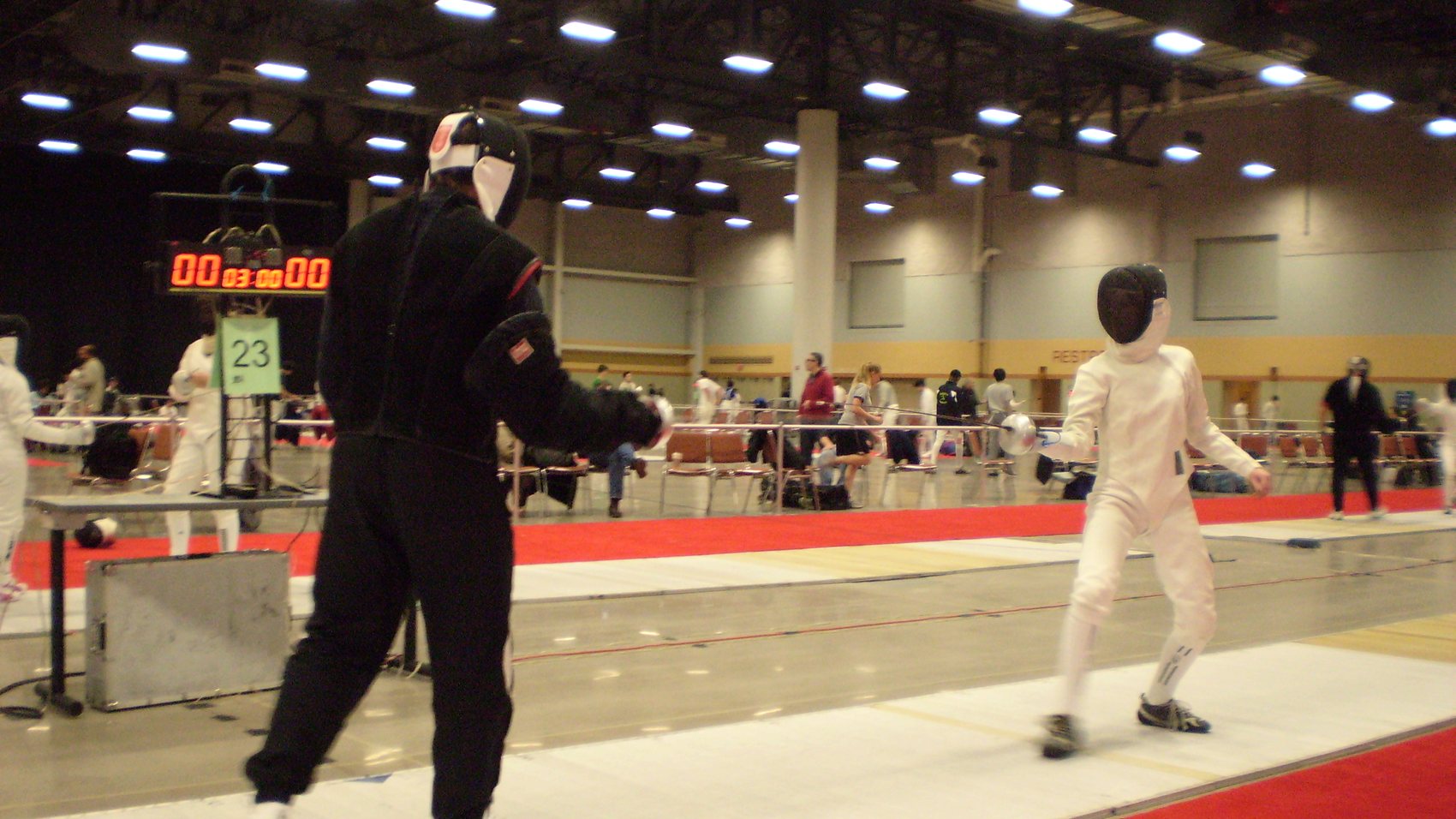Fencers training at Woodlands Fencing Academy