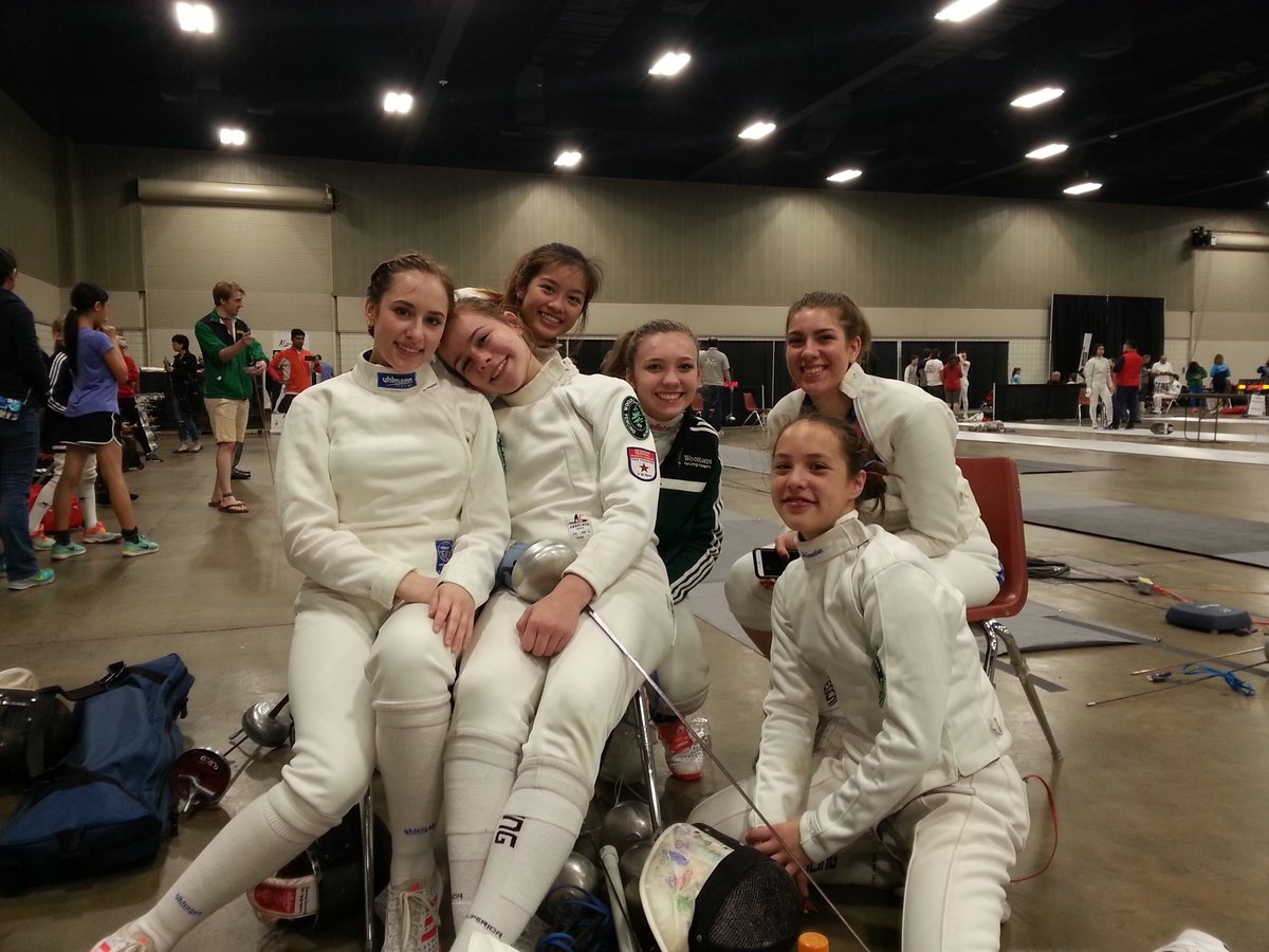 Fencers after a bout