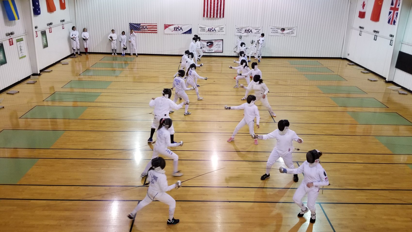 The salle during a training session